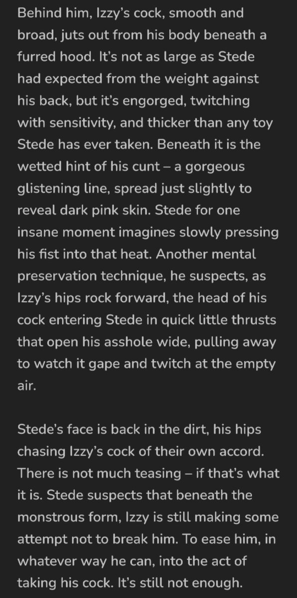 OFMD_DEADDOVE's tweet photo. cw: non-con, blood

🐺werewolf izzy in heat with a big tdick

@KindKiosk https://t.co/9rhUQSvsSf