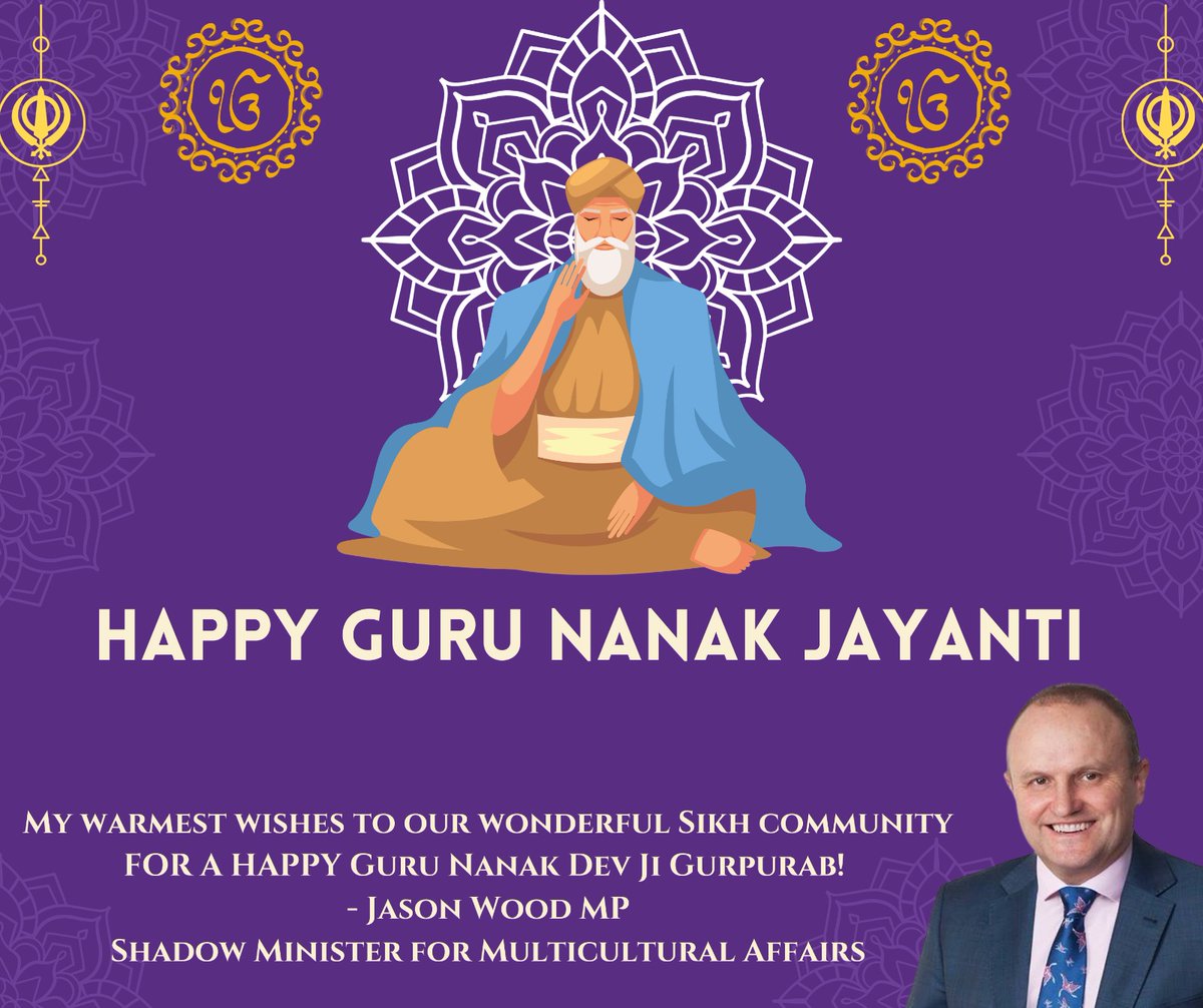 Happy Guru Nanak Devji Jayanti. This is one of the most important days for the Sikh community as they celebrate the 554th birth anniversary of Guru Nanak Devji. Wishing our wonderful Sikh community a Happy Guru Nanak Jayanti!