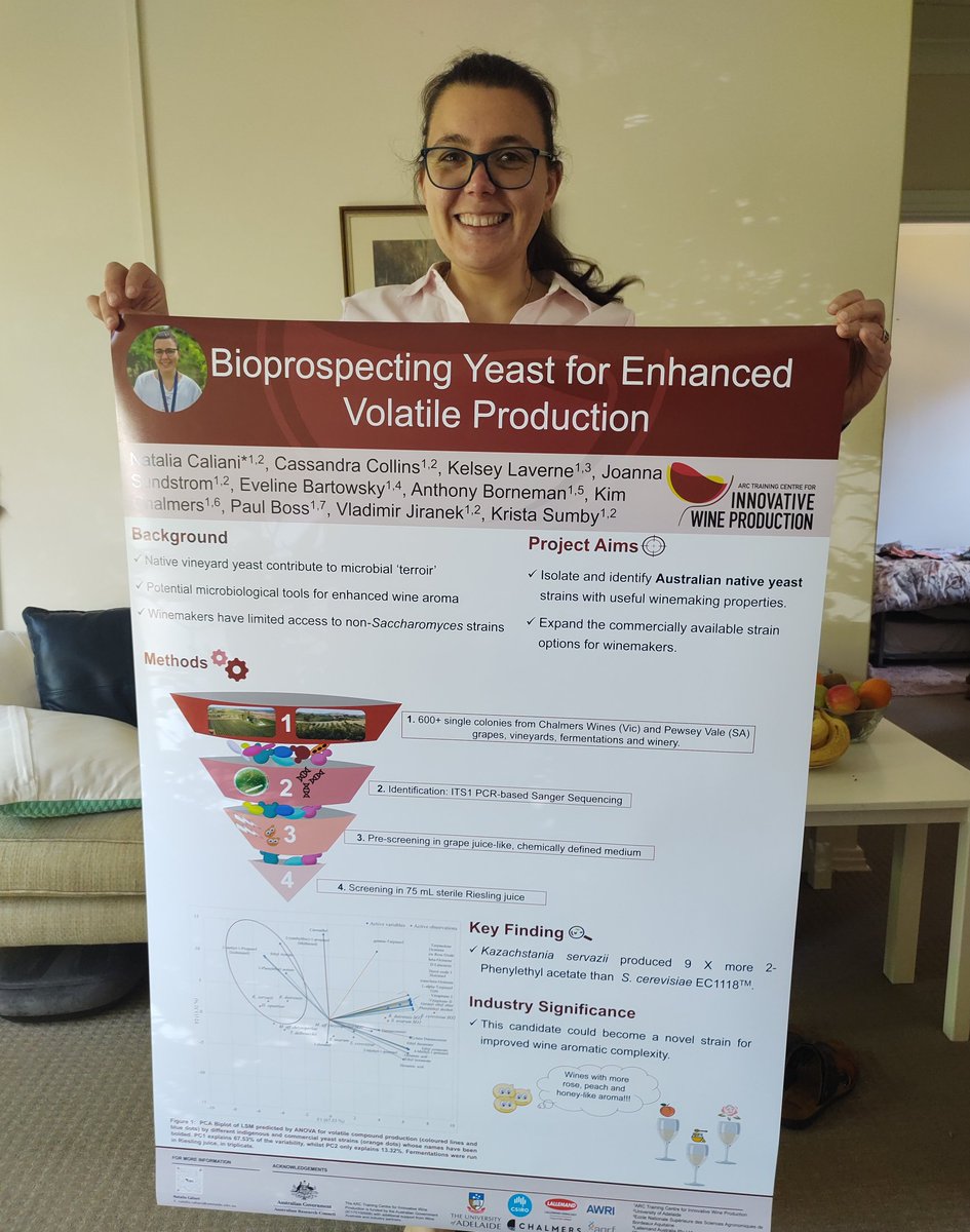 Natalia Caliani (@ns_caliani) on Twitter photo Poster ready! Here I come <a href="/ISSY37Adelaide/">ISSY37</a> ! Thanks <a href="/ARCwinecentre/">ARC Wine Centre</a> <a href="/UofA_SET/">Faculty of Sciences, Engineering and Technology</a> and all the industry partners involved <a href="/AGRF_genomics/">AGRF ltd.</a> <a href="/The_AWRI/">AWRI</a> <a href="/CSIRO/">CSIRO</a> <a href="/LOenology/">Lallemand Oenology</a> <a href="/PewseyVale/">Pewsey Vale Vineyard</a> Poster ready! Here I come <a href="/ISSY37Adelaide/">ISSY37</a> ! Thanks <a href="/ARCwinecentre/">ARC Wine Centre</a> <a href="/UofA_SET/">Faculty of Sciences, Engineering and Technology</a> and all the industry partners involved <a href="/AGRF_genomics/">AGRF ltd.</a> <a href="/The_AWRI/">AWRI</a> <a href="/CSIRO/">CSIRO</a> <a href="/LOenology/">Lallemand Oenology</a> <a href="/PewseyVale/">Pewsey Vale Vineyard</a>