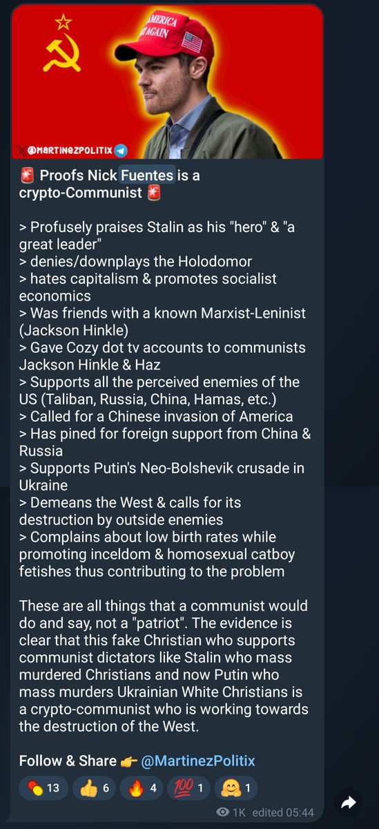 MartinezBackup's tweet photo. @autumngroyper @ScipioUnchained @autumngroyper 

Fuentes 🇲🇽 is communist https://t.co/CM0CB1mPQe