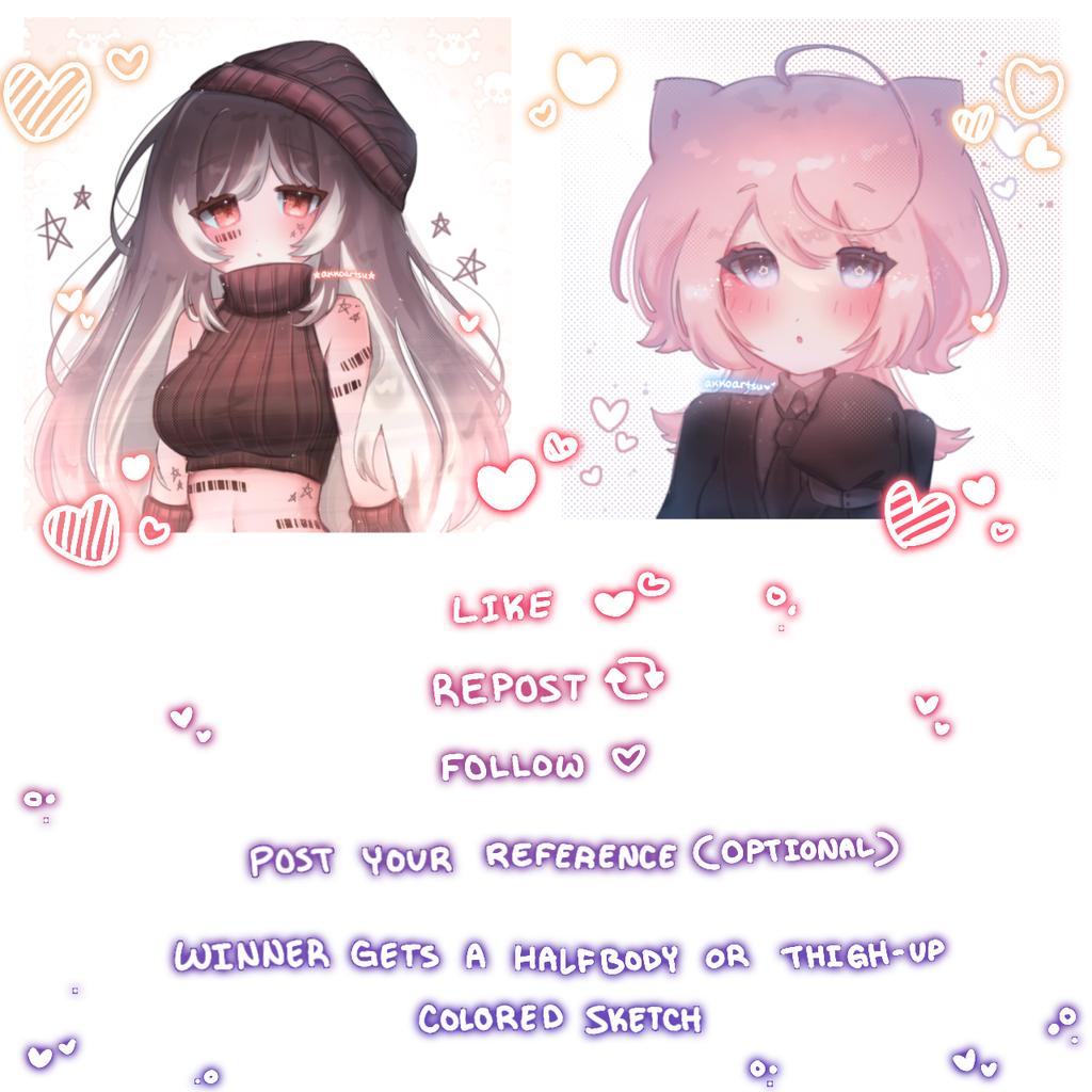 Akkoartsu's tweet photo. --COLORED SKETCH RAFFLE--
To celebrate 300+ followers I am hosting an art raffle!! (Thank you all so much!!) ^-^
- Make sure to read the rules to enter
- Ends 12/1
#art #artraffle https://t.co/1cBQbSdMYl