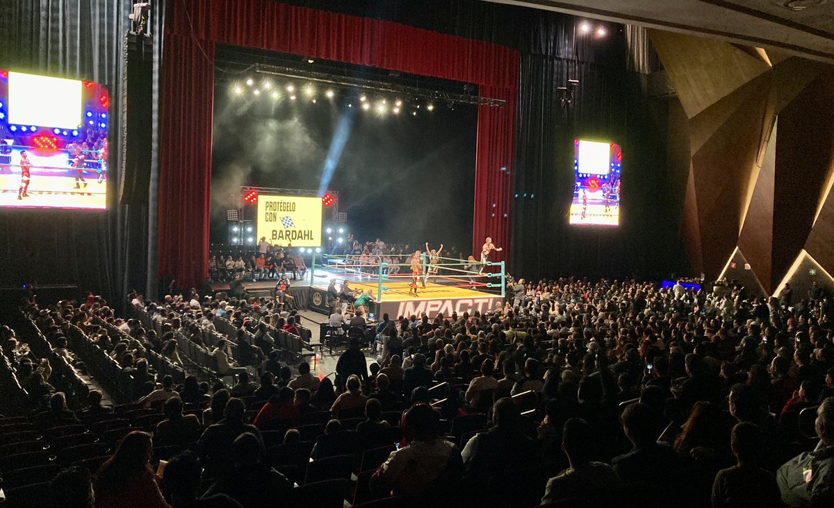 The atmosphere here for @IMPACTWRESTLING & @luchalibreaaa in Monterrey, Mexico is on another level! Great action going down here at @showcentermty! #IMPACTonAXSTV #UltraClash