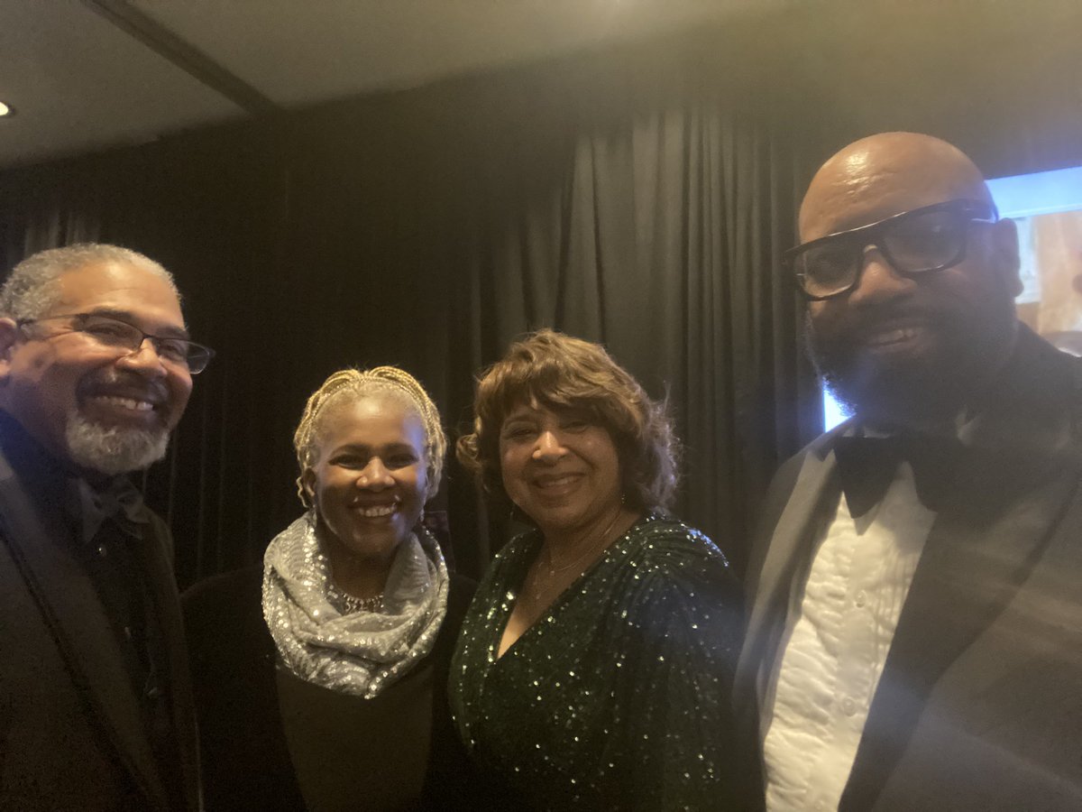 Pastor Lelious Johnson, Lady Johnson, Lady Green and JMG in Dallas at the Tower Club.  Attending the retirement gala for Pastor Allen Madison.