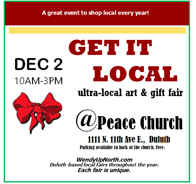 Hey Twin Ports Peeps. I will be at the Get It Local Event this upcoming Saturday. This is a fantastic event to pick up unique gifts for the holidays, while supporting local businesses! 
#supportlocalbusinesses #duluthminnesota #supportlocalauthors