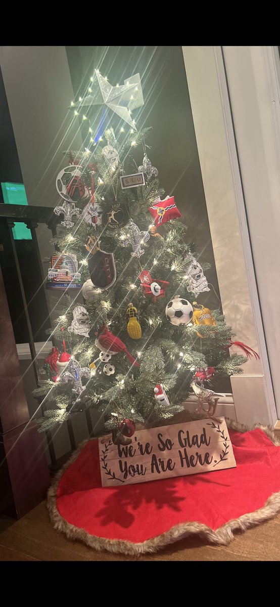 srowold's tweet photo. My newest Christmas decor? A St. Louis themed sports tree!!!! So happy! #allforcity #billikens #CMU #MIZZOU #Cardinals #Blues #Battlehawks #sportsmama https://t.co/o0WdokIWIu