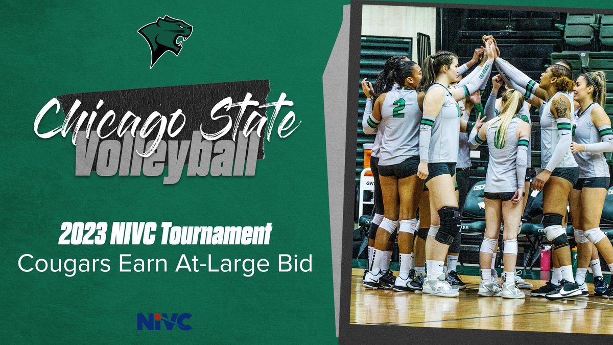 Chicago State volleyball selected as an at-large qualifier for the 2023 NIVC Tournament 

The selection is the second in program history

Details (date, times, location) to follow…

Congrats Cougars! 🎉🎉