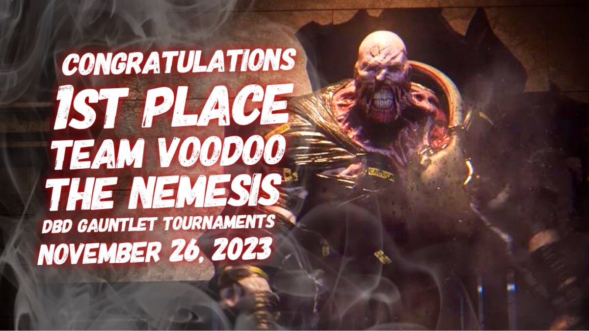 Team Voodoo taking #1 in the Nemesis Tournament! 🥳