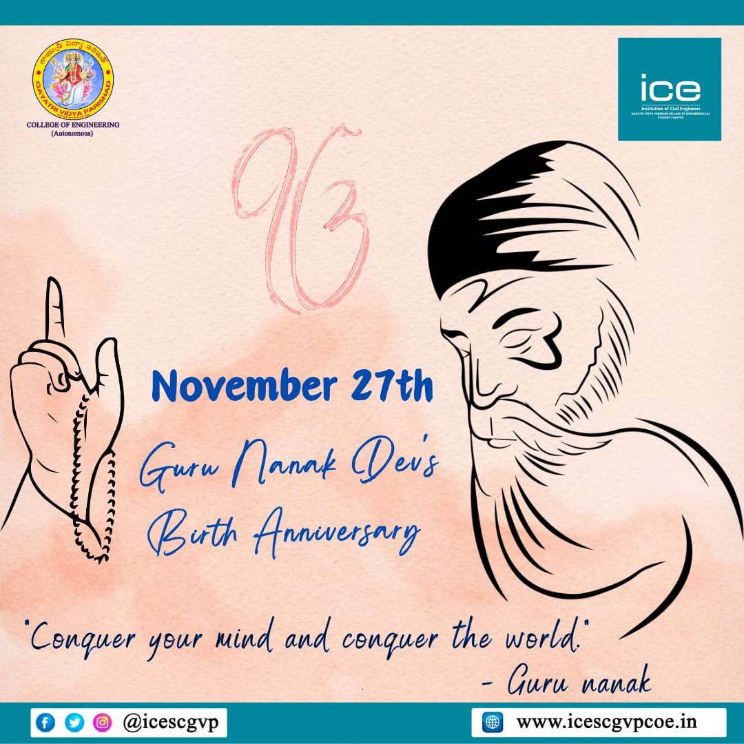 Icescgvp's tweet photo. Guru Nanak Jayanti is a significant festival for Sikhs🥰. It commemorates the birth of Guru Nanak Dev Ji, the founder of Sikhism. Sikhs celebrate this day with great joy and devotion🥳

Regards
ICE(UK)
GVPCOE https://t.co/zZu1V97Tlp