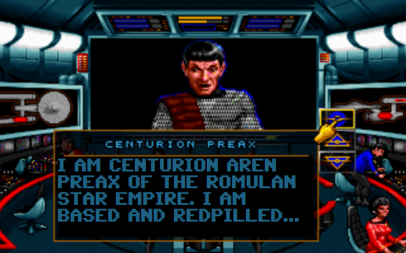 BlueCollarImp's tweet photo. Romulan Chudjack shitpost in honor of my neighbors over at #STBR

#StarTrek #StarTrek25thAnniversary https://t.co/IpfTUQv51U