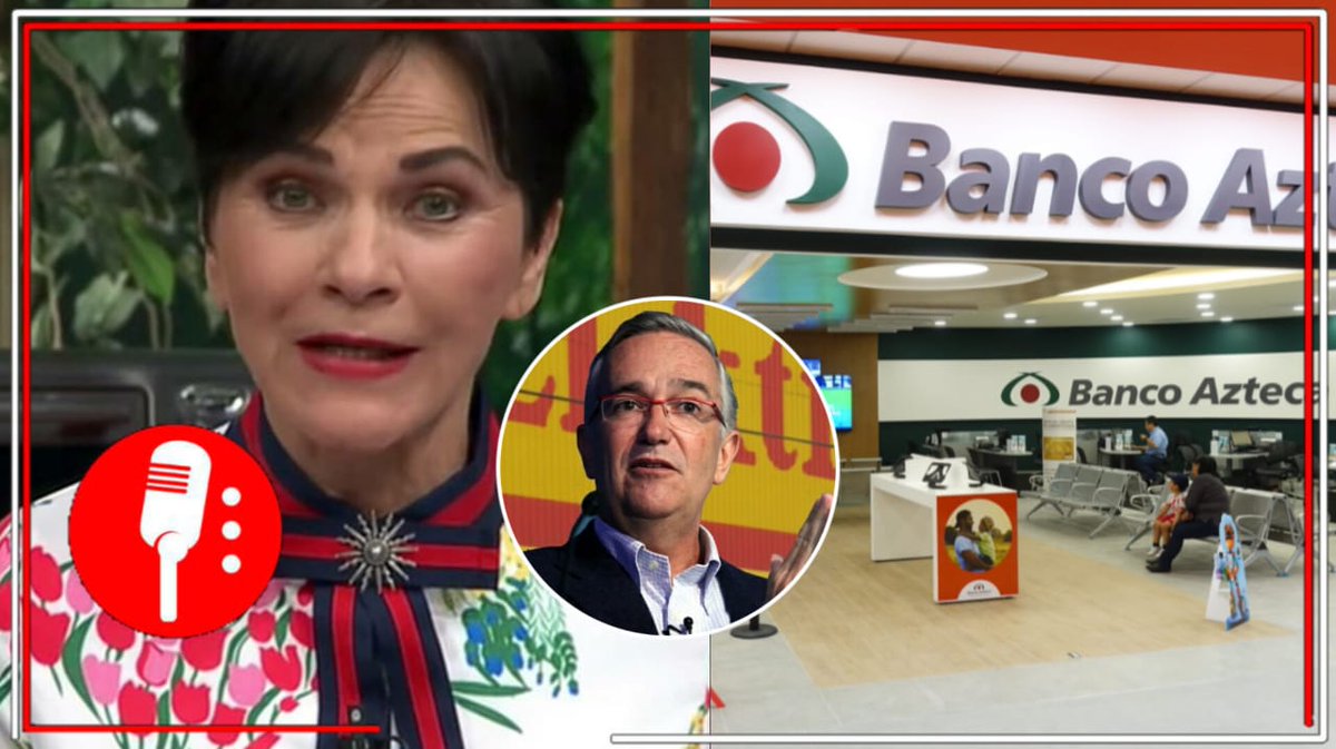 ReporterosMX_'s tweet photo. En una jugada desesperada, @RicardoBSalinas pone a @ChapoyPati a defender #BancoAzteca; en redes  señalan que la institución bancaria está al borde de la quiebra. https://t.co/jb6iqRJ7nA https://t.co/Lmf04W3ucj