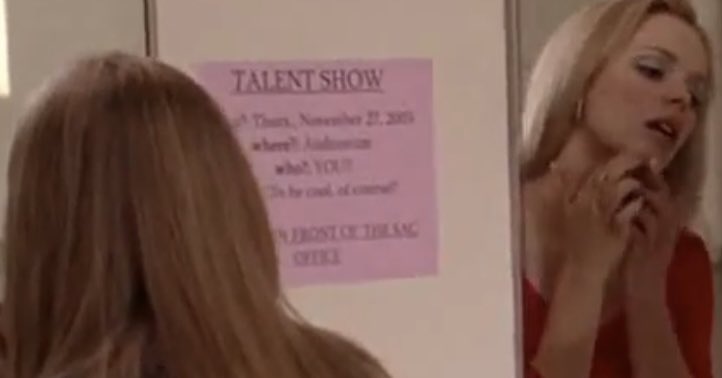 notgwendalupe's tweet photo. 20 years ago, the 'mean girls' winter talent show took place! https://t.co/u3ZaLBX5cA