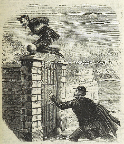 MythologySymbol's tweet photo. Spring-Heeled Jack, a figure in Victorian folklore, was known for his bizarre appearance and ability to make extraordinary leaps. His story reflects the era's fascination with the supernatural and the unexplained. #SpringHeeledJack #VictorianMyths https://t.co/5azrKa5ZFc