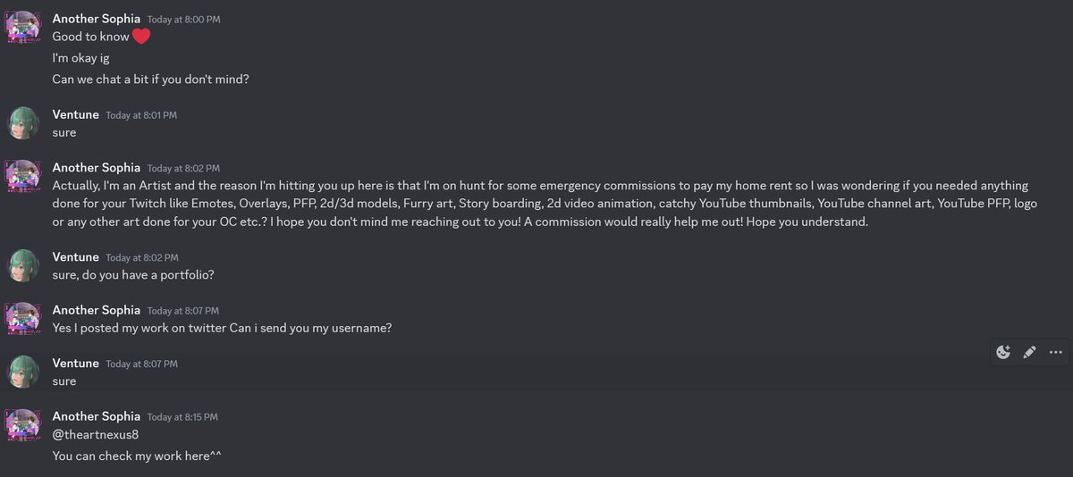 ComputerGuyNate's tweet photo. @theartnexus8 hey just making sure this user in discord is you? https://t.co/WEv29MOZnc