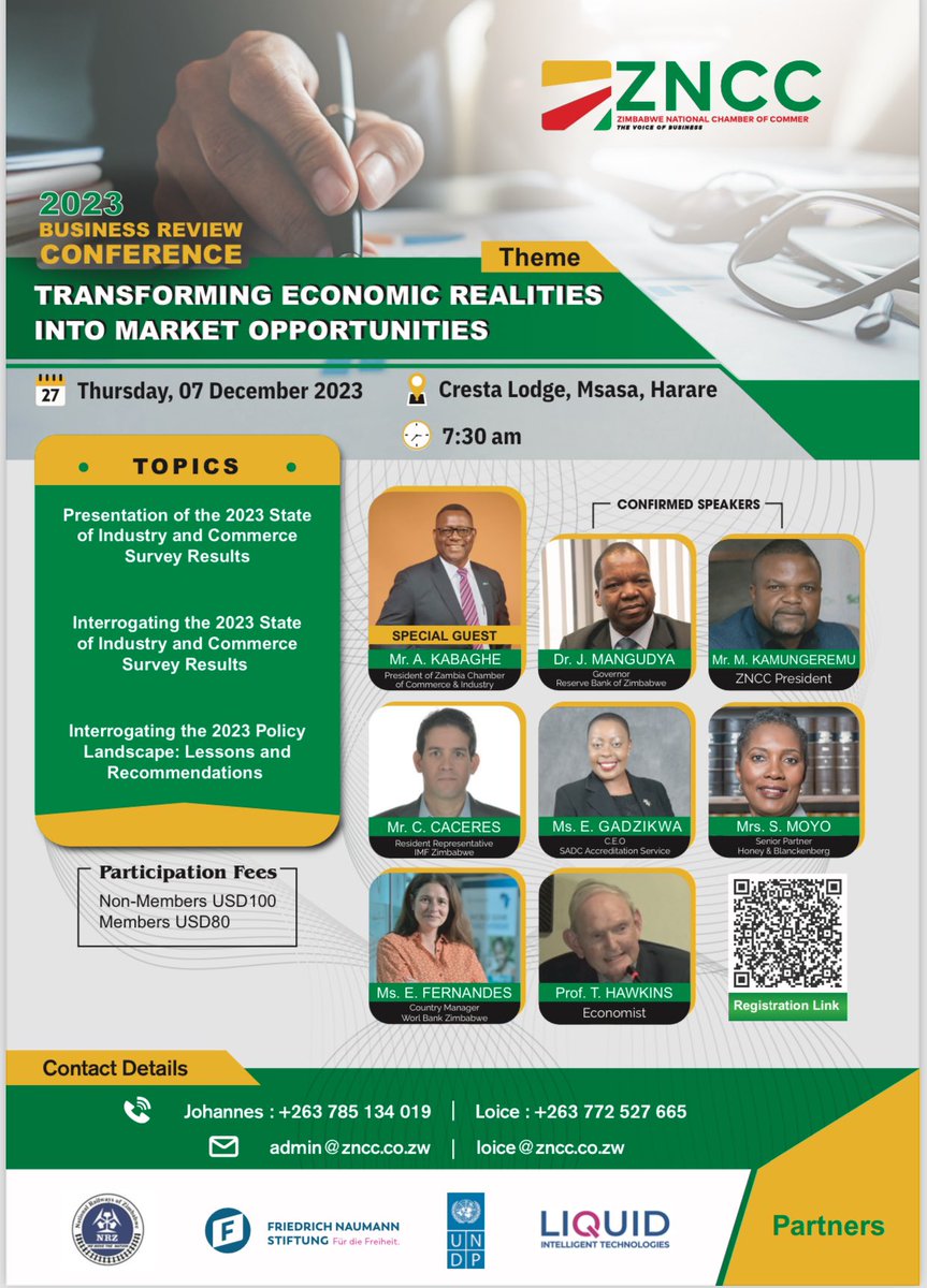 ZNCCNational's tweet photo. #BusinessReviewConference
As the year draws to a close it is important to take a look at the year that was in order to better prepare for the ensuing year! The #AnnualBusinessReviewConference ensures just that !! Contact us now to be part of the important discussions!
#TVB https://t.co/epSCOmipkn