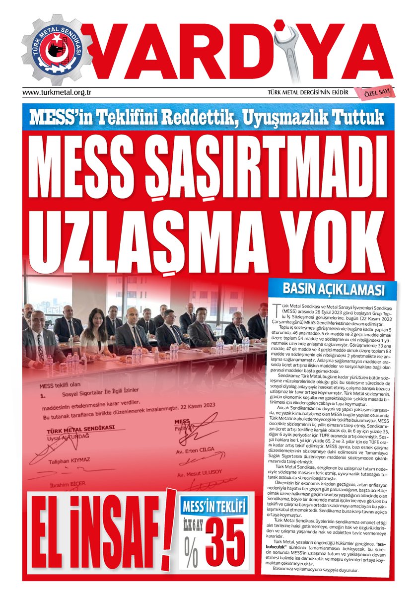 Türk Metal Sendikası tweet media