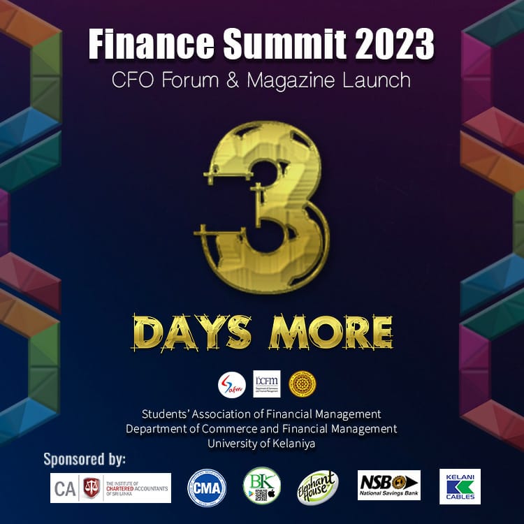 StudentsAssoc11's tweet photo. Mark your calendars!

The Finance Summit is just 3 days away. Don't miss out on this opportunity to learn from industry experts and connect with fellow professionals. 👨‍🏫✨

#Finance_ Summit_2023
#SAFM
#DCFM
#UOK https://t.co/wWFoD6rADl