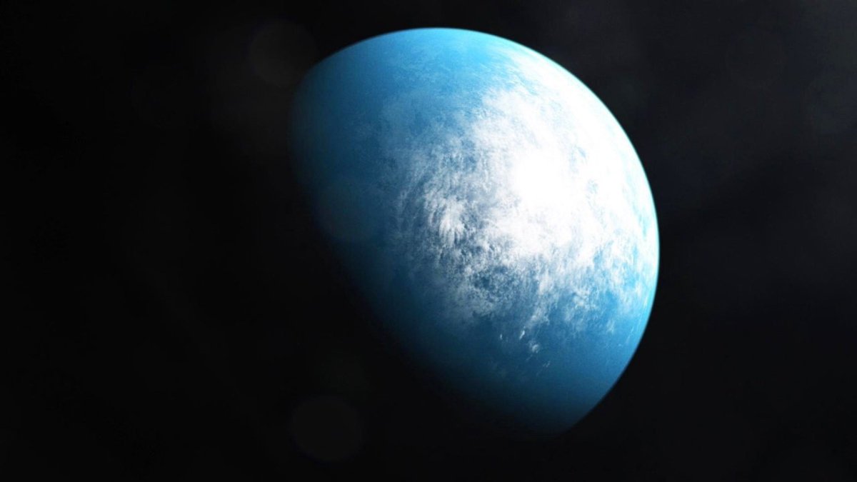 На фотографии представлен концепт планетной системы под названием TOI 700. Она находится приблизительно в 100 световых лет от нас, в созвездии Дорадо. Это - первая планета обитаемой зоны размером с Землю, обнаруженная спутником TESS(NASA)