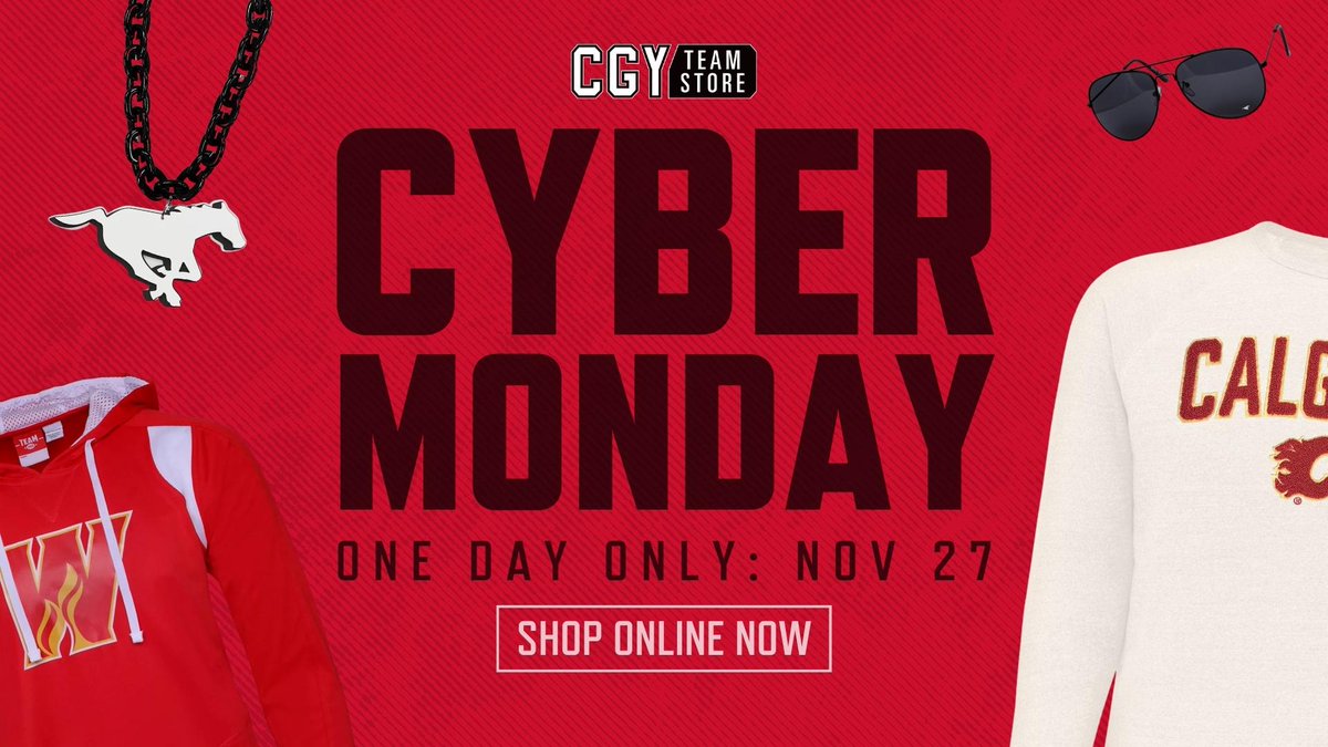 CYBER MONDAY IS HERE! Shop discounted items from your favorite teams now: bit.ly/CGYTS-cybermon…