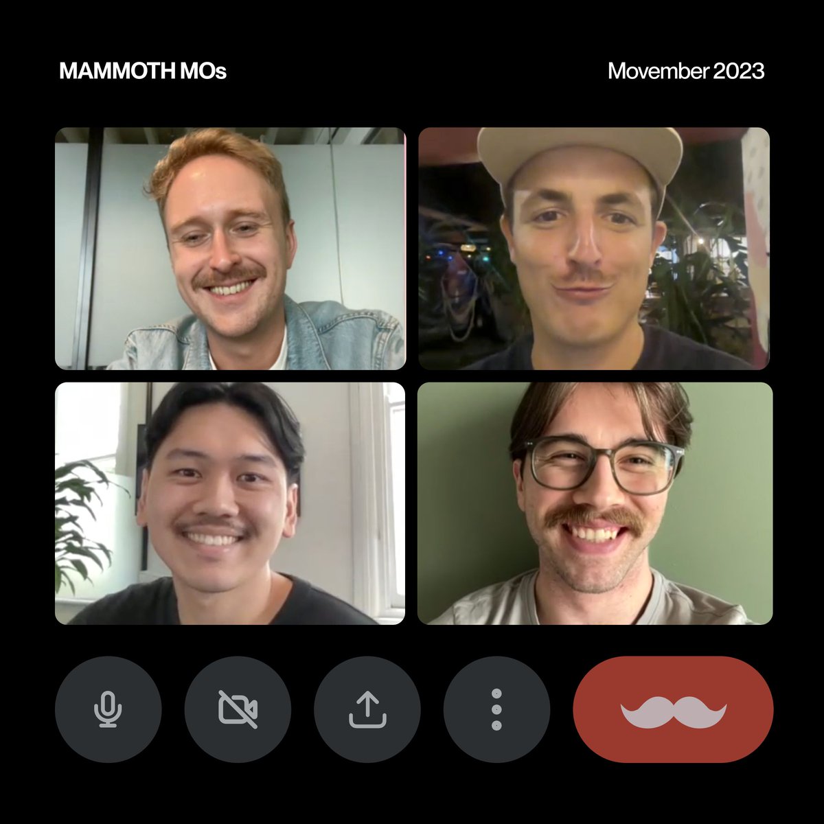 MammothDotTech's tweet image. Mammoths answering the call this Movember 🤙👨  We are donating for men&apos;s mental health, a topic close to our hearts 🫀