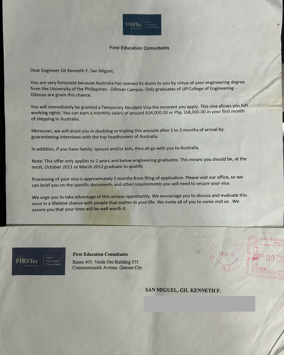 kensanmig's tweet photo. Almost a decade ago, I took and passed the UP LAE. But I didn’t enroll and started to teach at UP Eng’g instead. 👨‍🏫 

Right after graduation, there was an invite from Australia. However, I couldn’t really have taken that because of my UP DOST scholarship. 🇦🇺 

What if? https://t.co/0oWSwIqThO