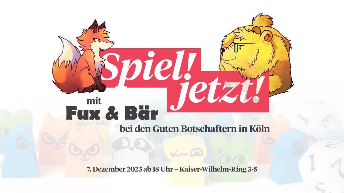 MissBayBee_de's tweet photo. Guten Morgen ihr Lieben,

habt ihr Lust zwischen Weihnachtsfeier 1 und Weihnachtslieder 2 mit uns zu spielen?

Wir freuen uns auf euch zusammen mit den "Guten Botschaftern" in Köln am Donnerstag , den 07.12. ab 18 Uhr😍

@Yellowgeekbear
@webpinsel

#brettspiel
#Brettspielpodcast https://t.co/RHOQV3knDt
