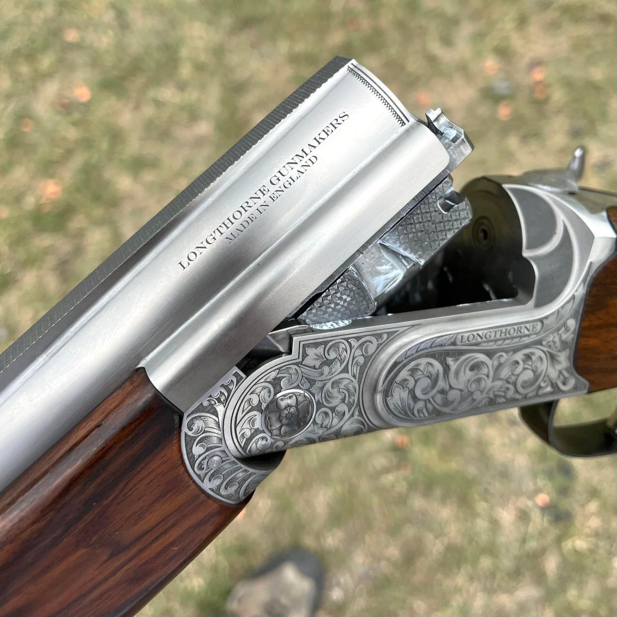 I had the opportunity to take this very unique shotgun on a test run. It is made by Longthorne Gunmakers in England. Why is it unique?  It’s TOTALLY made from titanium, including the barrels.