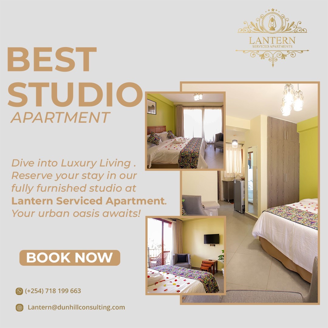 DunhillFacility's tweet photo. Your search for the ideal studio
apartment in Nairobi ends here! At
Lantern Serviced Apartments, we offer
nothing short of the best.  
To Book:
📞 Contact us +254 711 659 553 / +254 720 911 136

🌐 Visit our website to book
https://t.co/34XZ6SPeX2 https://t.co/QVyrWbBPnH