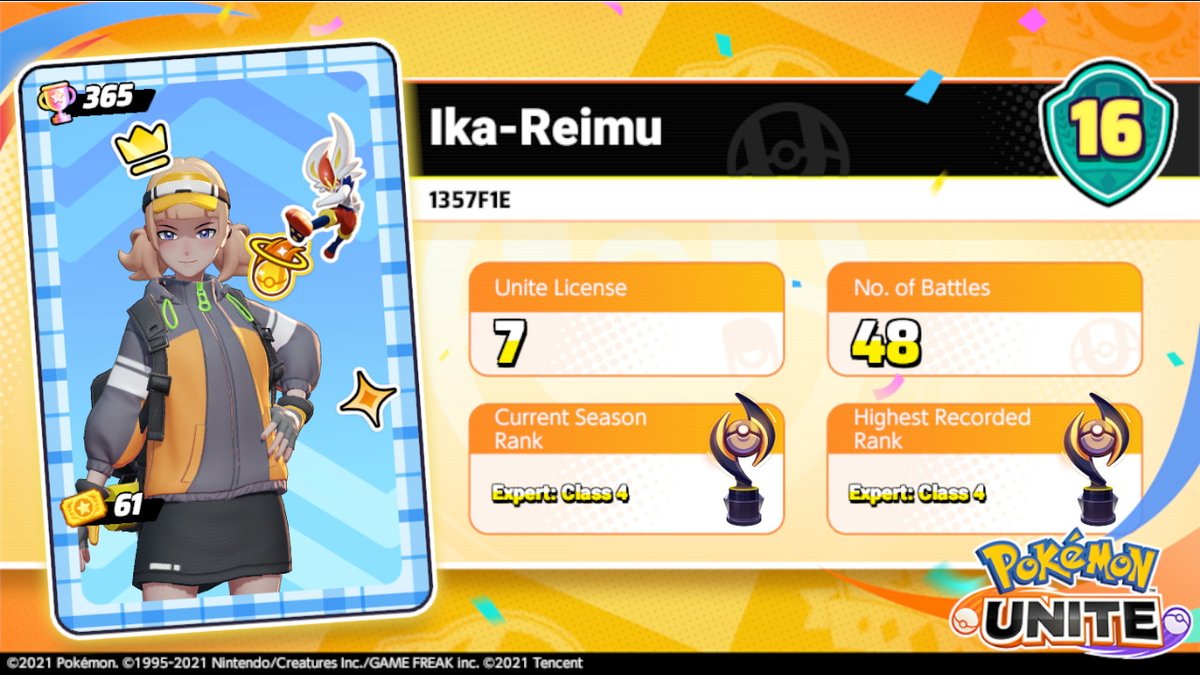 Lanalix's tweet photo. Just started this game. #PokemonUNITE #NintendoSwitch https://t.co/1z8WHNWjL5