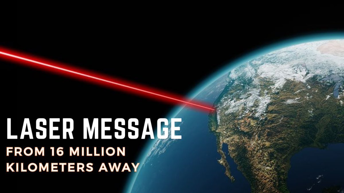 VoiceOfAxom's tweet photo. #Earth receives first #lasermessage from 16 million kilometers away!
In a path-breaking development, #NASA has successfully sent the first ever laser-beamed message to Earth from nearly 10 million miles (16 million kilometers) away within less than a minute.
According to NASA, the distance is equivalent to 40 times farther than the distance between the Earth and the moon, which marks the development as the longest demonstration of optical communications.