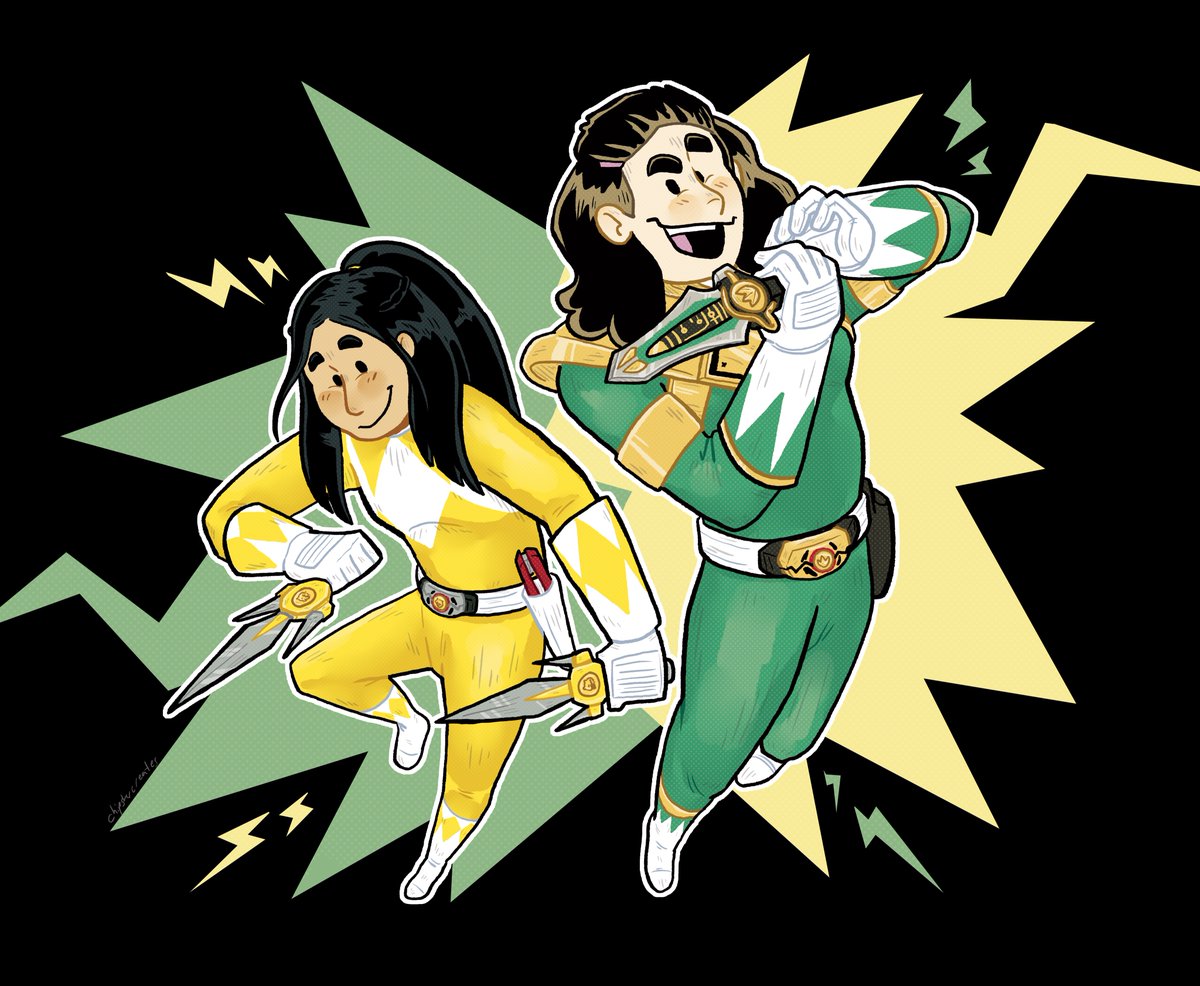 Daughters of the OGs! 💛💚 #PowerRangers30 #MMPR #MMPRTheReturn