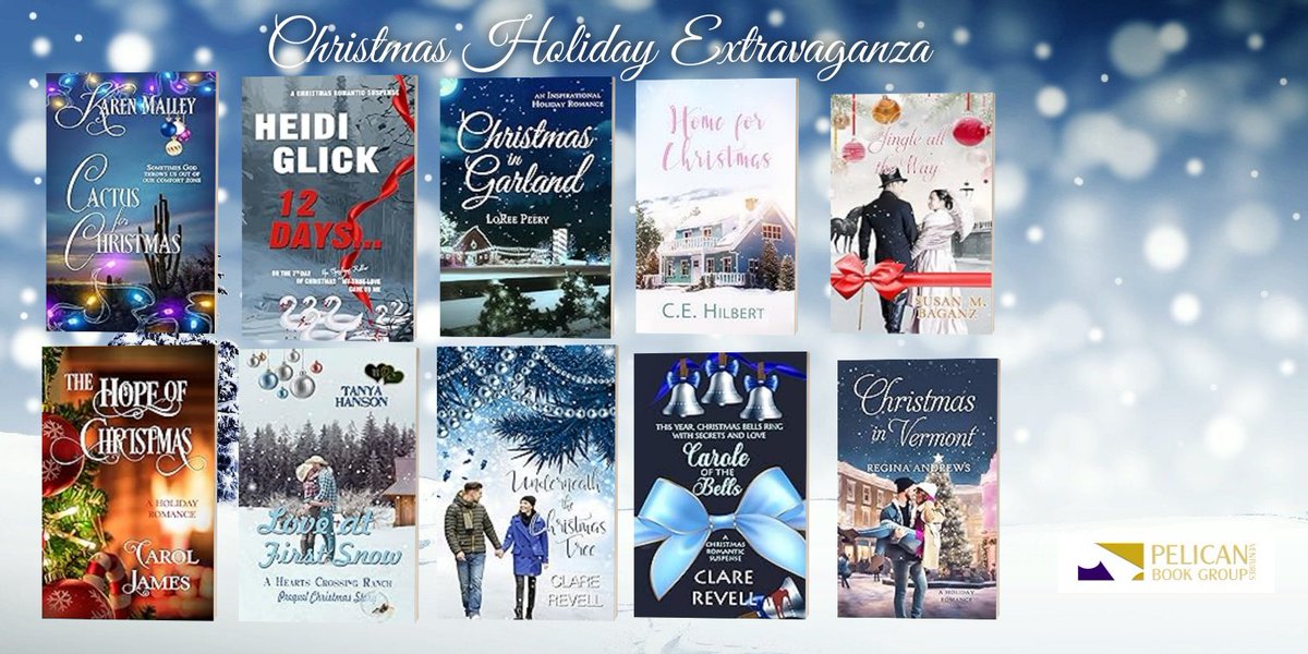 BarbaraMBritton's tweet photo. Don't miss these Christmas novellas from @PelicanBookGrp.
Are you reading #Christmas2023 stories?
#amreading #Christmas #Christfic #inspirational #romance #booklovers #BookTwitter #Relaxation 
https://t.co/fk1KFuSF8y https://t.co/HrO8KgAfL2