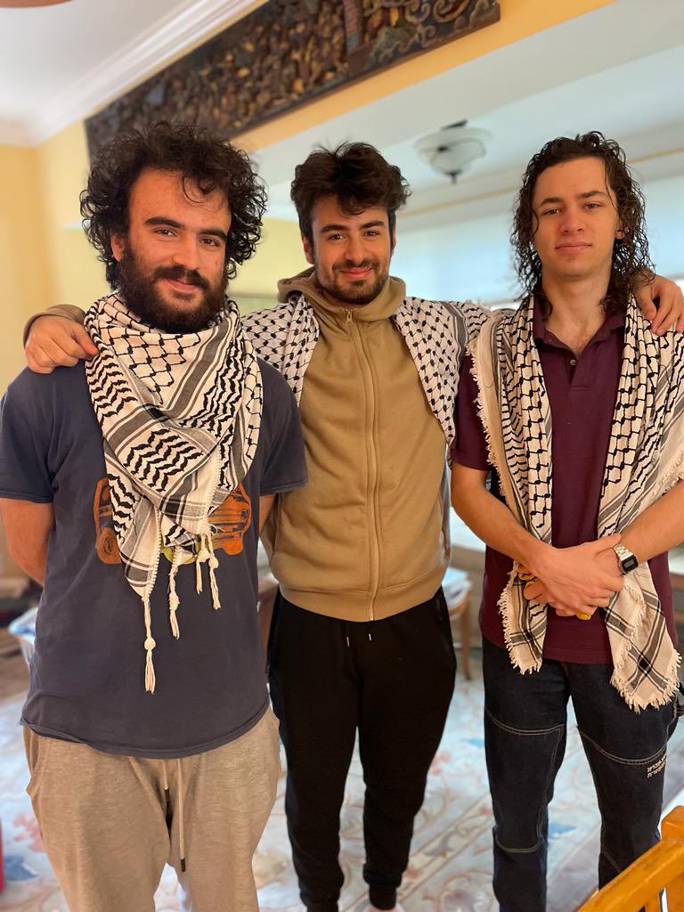 Hisham Awartani, Kinnan Abdalhamid, & Tahseen Ahmed, all Palestinian college students, were shot last night in Vermont while two of them were wearing keffiyehs and speaking Arabic. Anti-Palestinian racism has no place in our society—and must be rooted out in its entirety.