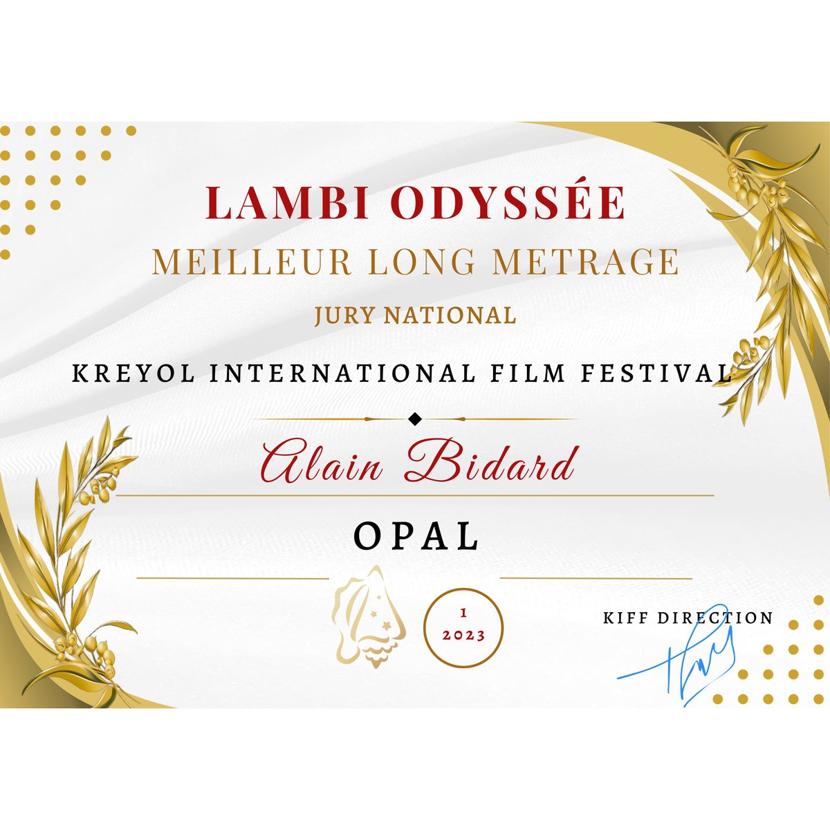 angelking144's tweet photo. Our animated feature film "OPAL" wins the LAMBI ODYSSEE AWARD for BEST FEATURE FILM in the KREYOL INTERNATIONAL FILM FESTIVAL 2023 in #france!!! ππ
.
#filmfestival #blackgirlmagic #animation #caribbeananimation #martinique #award #awardwinning #MartiniqueMagnifique
@alizelavie https://t.co/0zsgzodp8C