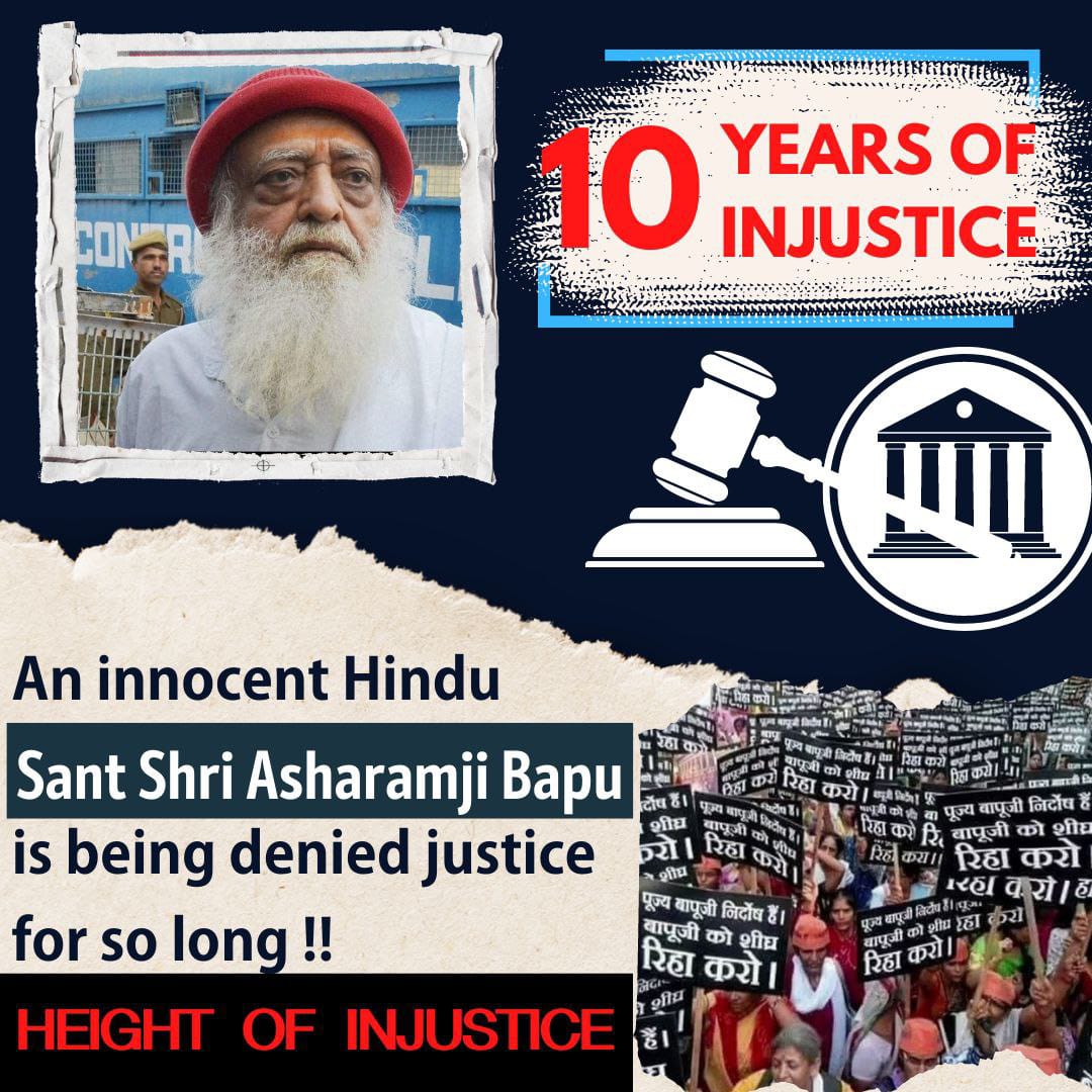 The ill treatment of Sant Shri Asharamji Bapu to be called Peak Of Injustice is still an understatement. 

From the officials who filed the FIR, the IO involved, the medical examiner of the complainant, the judge who was presented with all the evidences of the case, Everyone Is