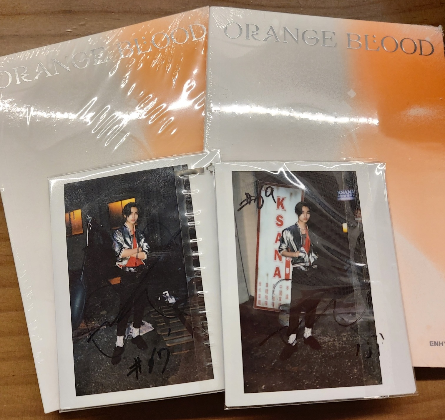 ENHYPEN ジェイク　ORANGEBLOOD直筆サインポラロイド　チェキ ENHYPEN ジェイク ORANGEBLOOD直筆サインポラロイド チェキ K