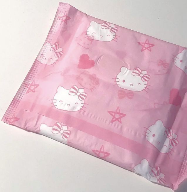 lovesickdoe's tweet photo. hello kitty pads would make my periods more tolerable https://t.co/BpZa16gl4g