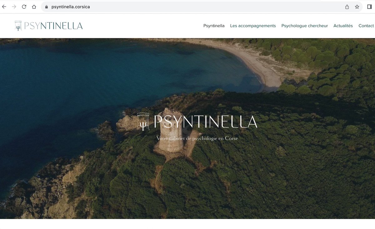 PuntuCorsica's tweet photo. Contraction de « psychologue » et « sintinella», Psyntinella est un cabinet de psychologie en Corse. Exerçant dans un pagliaghju à Casanova, sa communication digitale est signée en .CORSICA bien-sûr
➡️ https://t.co/CMvKXSDm9d
✅ #puntucorsicadognighjornu #web #corsica https://t.co/JZgwkSZCvu