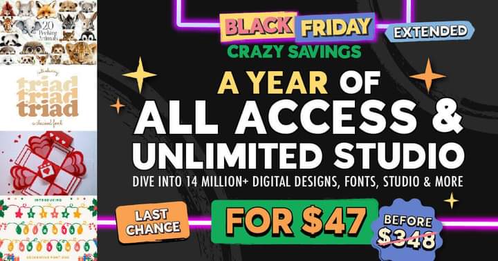 LAST CALL: 
1 Year All Access for Only $47
🔥 VIEW DEAL 🔥
Visit👉 creativefabrica.com/ref/2601655/

#lazycraftlab #us #gift #etsy #EtsySeller #etsyshop #ukgift #giftbox #bbtvi #BABYMONSTER #IPLRetentions #amici23 #JuveInter #FlyEaglesFly #CMPunk #IsraeliNewNazism #BABYMONSTER_DEBUT_DAY