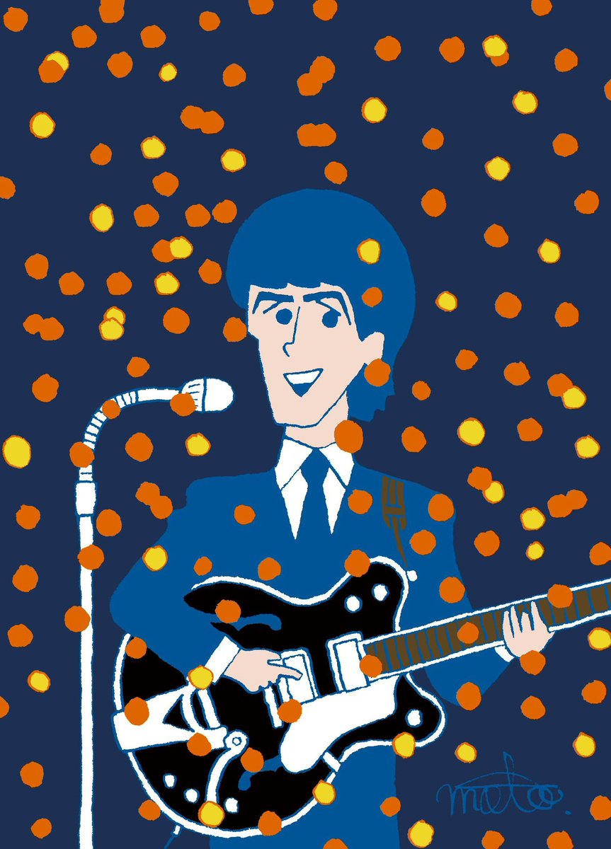 11/29のジョージ・ハリスンの命日に『コンサート・フォー・ジョージ』がドルビーアトモスで特別上映されます。入場特典で僕の描いたジョージの絵のポストカードがもらえるそうです。TOHOシネマズ全国15劇場での公開。この機会に是非！musiclifeclub.com/news/20231122_…