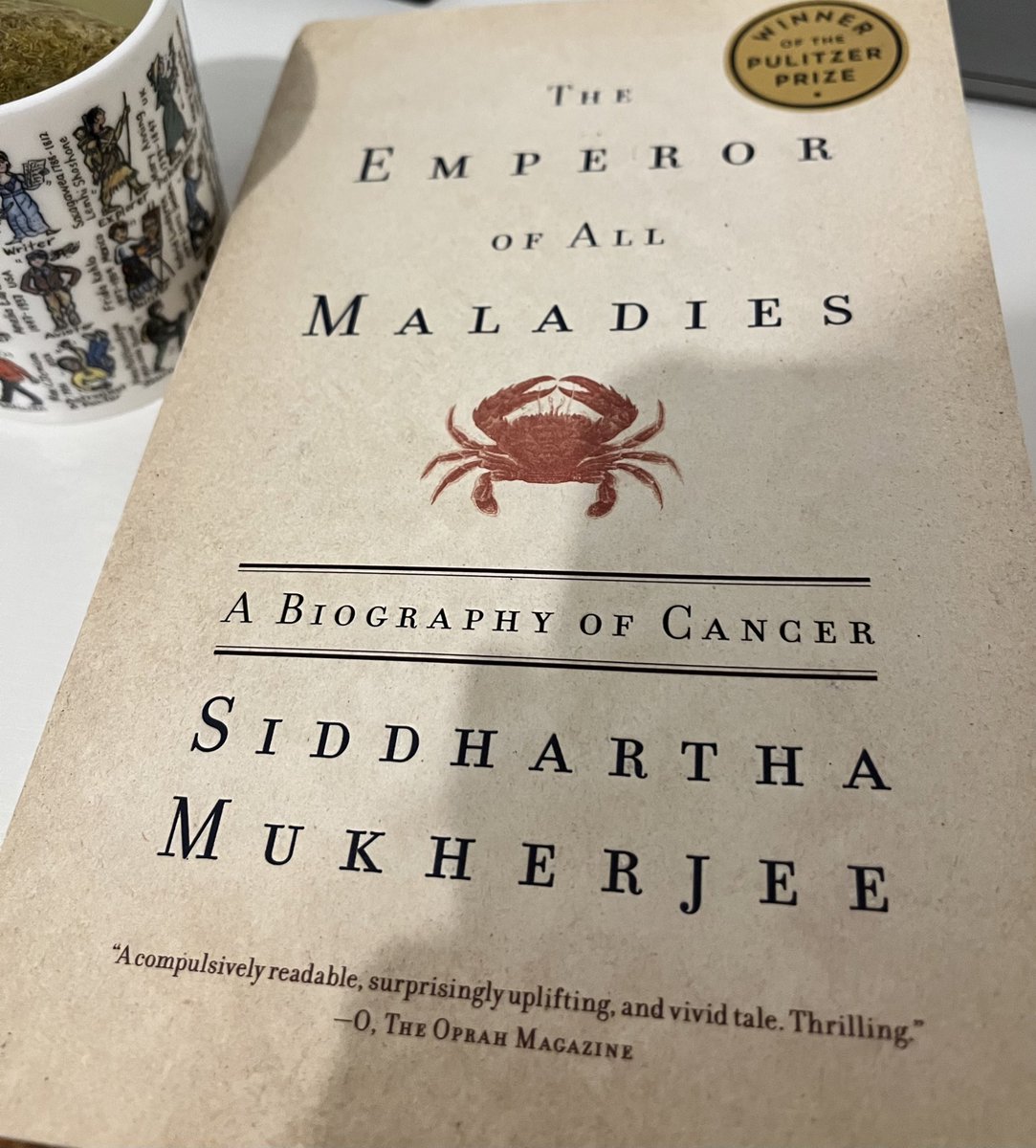 plusle17's tweet photo. This weekend’s read! Did you know the origin of the name of cancer (the disease)? 🦀 I didn’t. https://t.co/GBTCHB5XhA