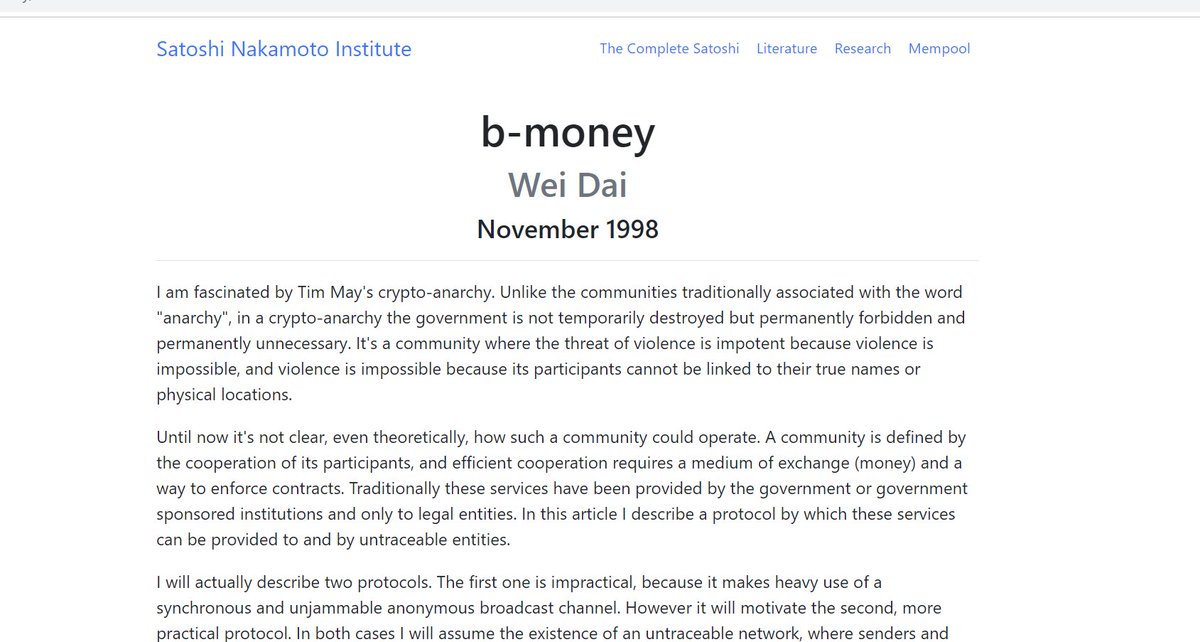 bmoneyerc's tweet photo. $BMONEY $BTC 

B- money article posted in nakamoto institute 

https://t.co/dEep8UkemV

https://t.co/MfSNUK2km8 https://t.co/CmmgoL7cmD
