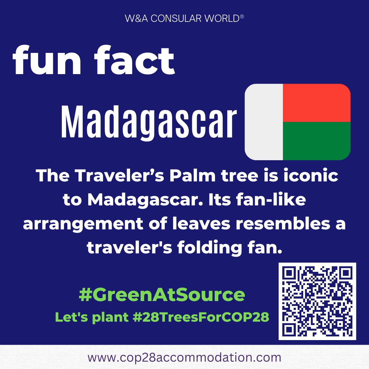 greenatsource's tweet photo. #GreenAtSource Monday #TreeFact If you'd like to stop the adverse impact of #climatechange on our forests, support #GreenAtSource and plant #28TreesForCOP28 by scanning the QR code below #Madagascar @UNICEFMada @GovernmentofMa1 @airtelmg @youngo_unfccc #COP28 https://t.co/OXtjX6IBAU