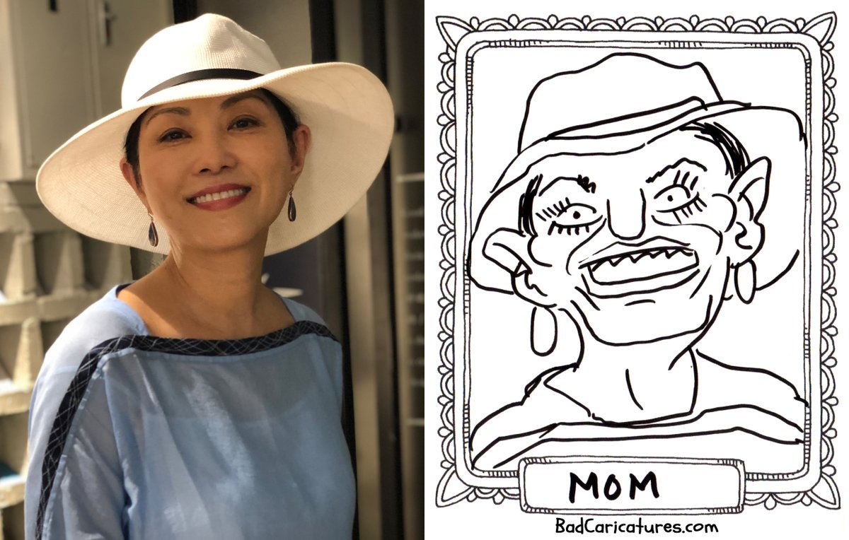BadCaricatures's tweet photo. I'm sorry, Quira's Mom. I got your head shape wrong. So this doesn't really look like you. Please don't be upset with me. I tried my best. No refunds. https://t.co/maIrbBedb4