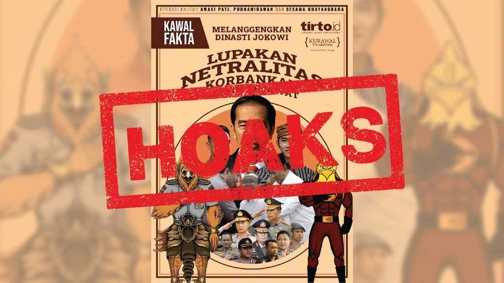 TirtoID's tweet photo. ⚠HATI-HATI HOAKS & PENIPUAN⚠

E-book yang mengatasnamakan Tirto dan Kurawal soal isu melanggengkan dinasti Jokowi dengan judul “Lupakan Netralitas Korbankan Korban Sejawat” yang beredar masif di media sosial dan grup WhatsApp adalah HOAKS.

Redaksi Tirto tidak pernah menerbitkan artikel yang dikemas dalam bentuk e-book sebanyak 22 halaman tersebut. 

Artikel-artikel dalam e-book tersebut sama sekali bukan produk jurnalistik yang diproduksi Tirto.

https://t.co/PUmTdCODDE