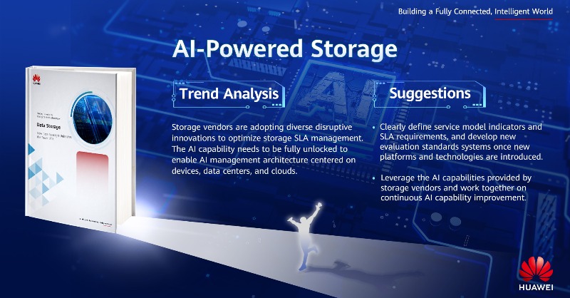 IT_Huawei's tweet photo. We've said before that #AI isn't just a buzzword — it's the driver of #datastorage innovation🔥. In our white paper #StridingTowardstheIntelligentWorld – Data Storage, we explore the AI powering tomorrow's storage systems. Read now: https://t.co/DaxRB9clNJ #Storage4NewApps