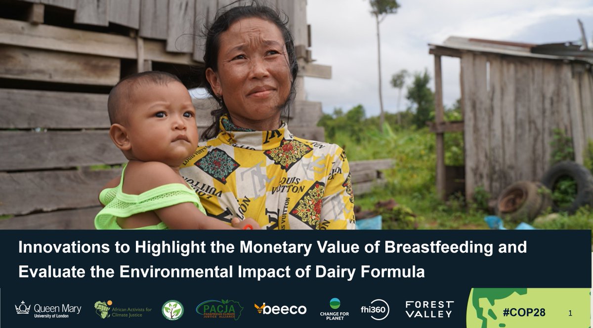 During this event, the team at @fhi360 and @ANUPopHealth will present about #innovation to highlight monetary value of #breastfeeding and evaluate environmental impact of commercial milk formula. #COP28UAE 

#GreenFeedingTool #CarbonZero