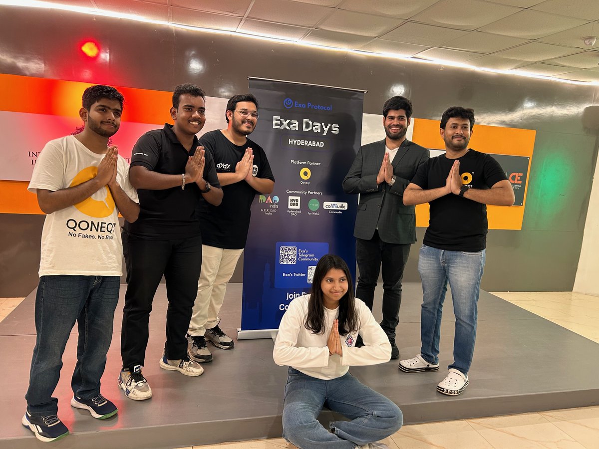 saurabh_io's tweet image. #ExaDays Hyderabad chapter was a blast!💥 Loved the energy of the people and the interaction later! Will host another event in the near future! Thanks to @qoneqtapp for being our co-host and the amazing @hyderabaddao team for making this event possible! 🚀