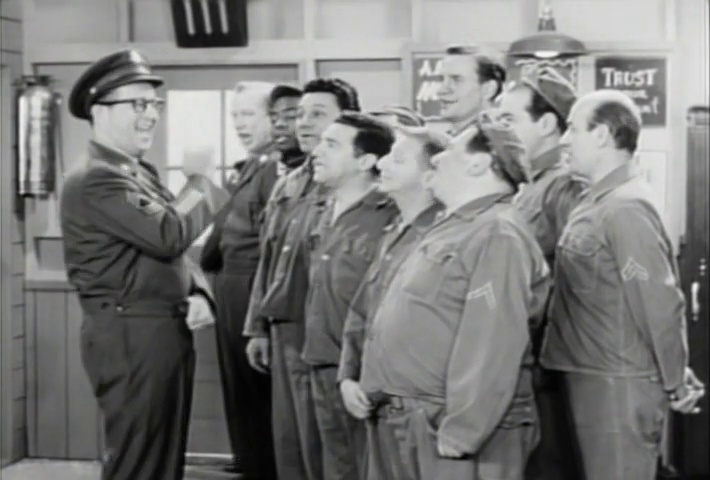 RandCaps's tweet image. Platoon mistakenly enters dangerous medical experiment instead of singing contest in Florida. #ColdSpell #MedicalExperiment #SingingContest #SilversSunday  9pm.  #nocontext #bilko (From The Phil Silvers Show, Ep: &quot;Bilko Goes South,&quot; (Tue, Mar 26, 1957))