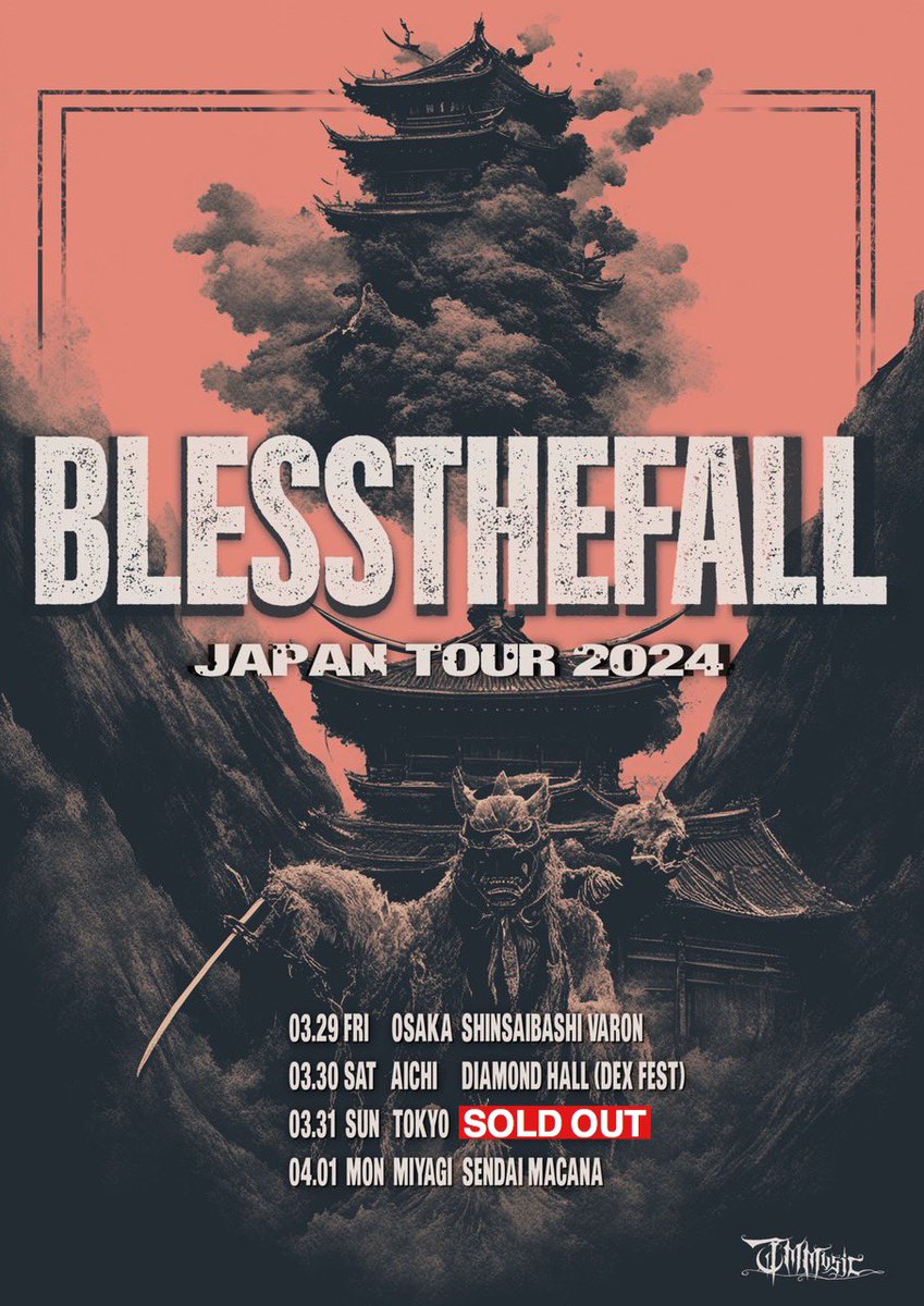 JAPAN!!! We are thrilled to announce we are coming back and touring your amazing country!! Clearly you guys are stoked and SOLD OUT Tokyo before we even had a chance to announce 🤯🤯 Tickets are available NOW at blessthefallmusic.com