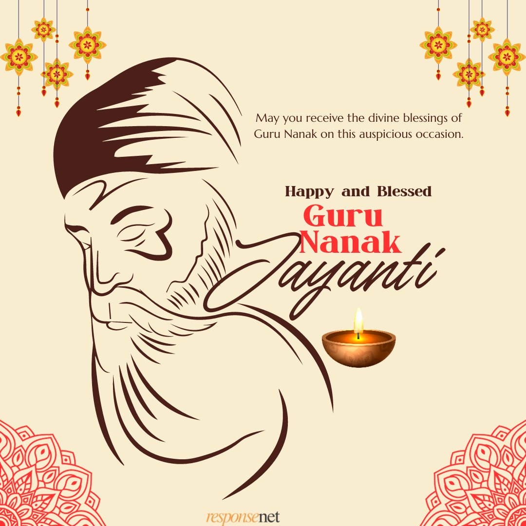 Responsenetorg's tweet photo. May you receive the divine blessings of Guru Nanak on this auspicious occasion.  Wishes for a Happy and Blessed #GuruNanakJayanti #Gurupurab https://t.co/676wJqB4yt